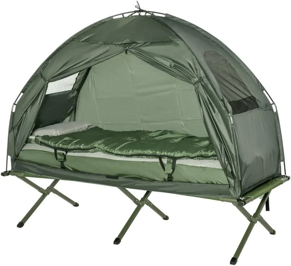 ACTEA Tent Cot Folding Camping Cot Tent for 1 Person - beeitem