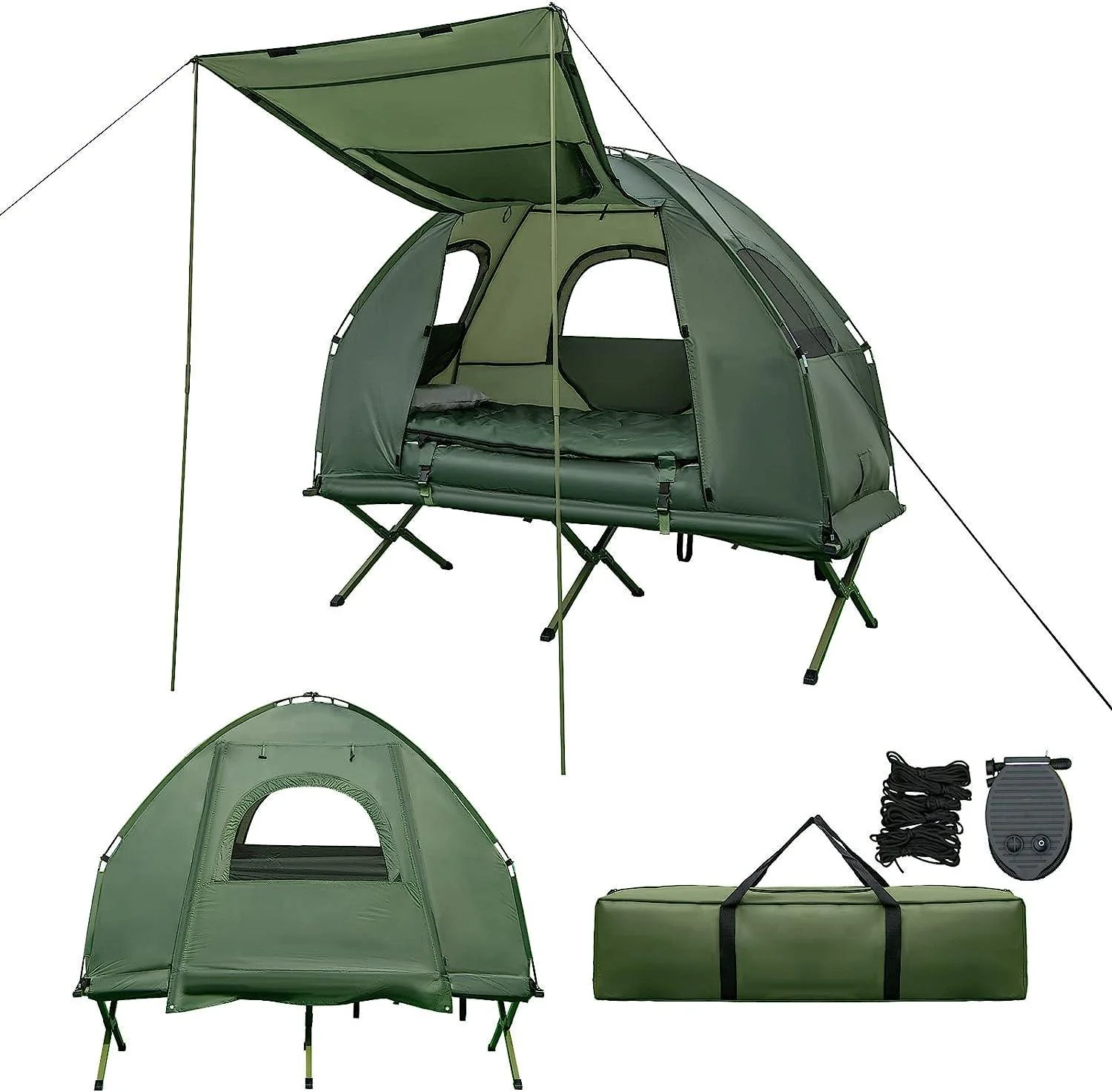 Goplus Camping Tent Cot 1 Man Tent Cot Waterproof - beeitem
