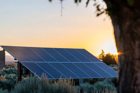 Solar Panel Sunset