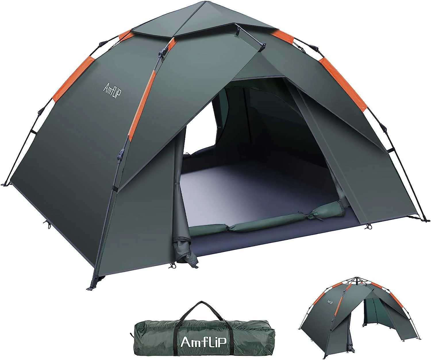 Amflip Dome Tent Pop Up Ultralight Camping Tent for 2 - 3 People - beeitem