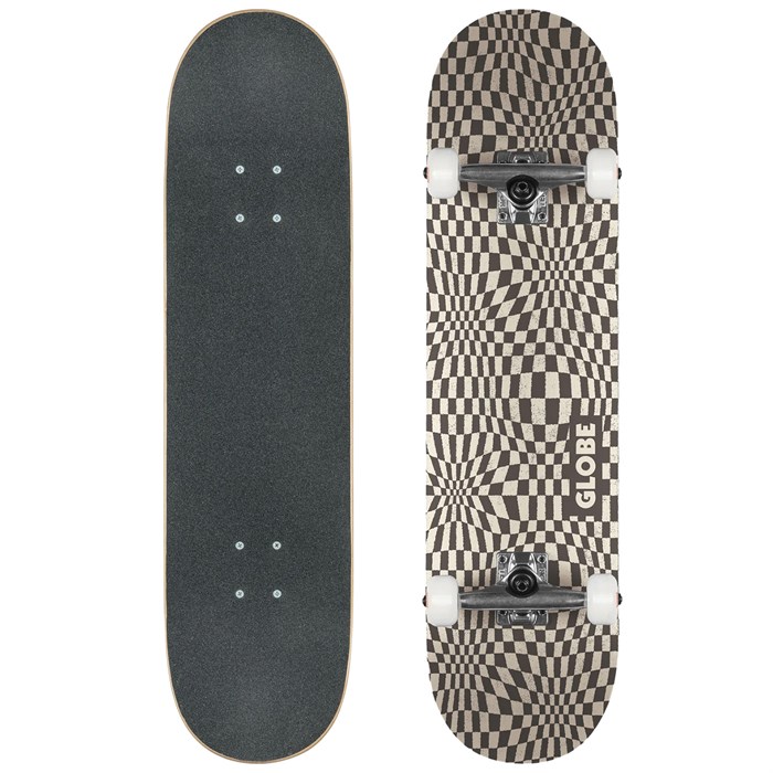 Globe G0 Checked Out Black​/Off-White 8.0 Complete Skateboard