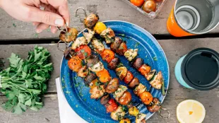 Camp Meal: Chicken & Veggie Kebabs Recipe