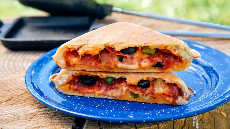 Camping Meal: Pie Iron Pizza Pocket Recipe